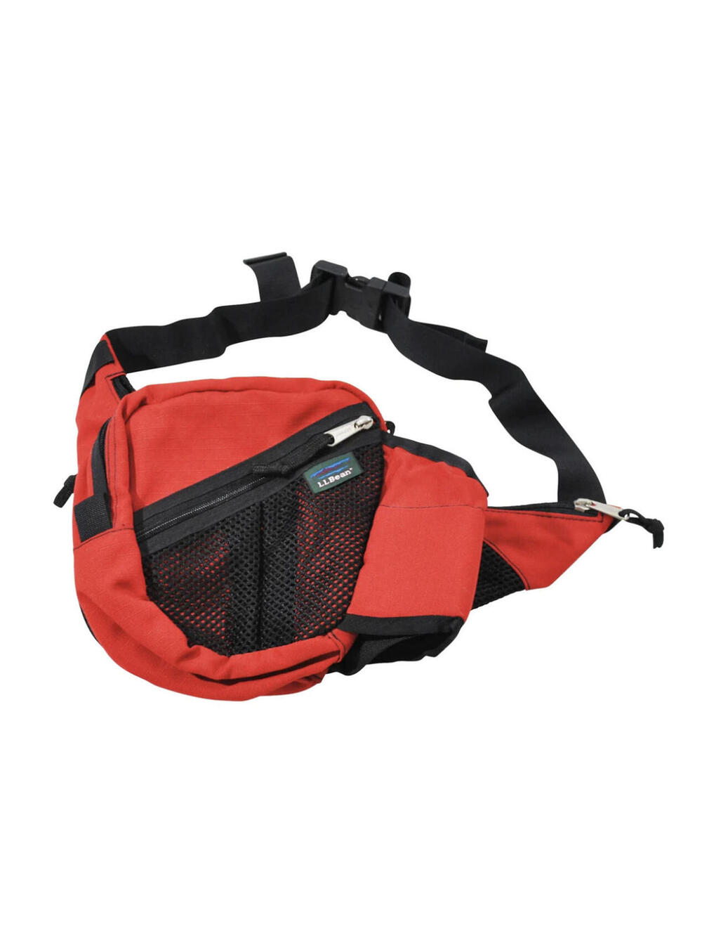 Vintage L.L. Bean Outdoors 90s Red Black Pocket Side Fanny Pack